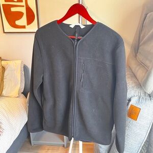 Rains Fleece Men's Zip Up Black Sweater